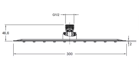 Douche de t&ecirc;te Strayt Chrom&eacute; - JACOB DELAFON R&eacute;f. E26714-CP