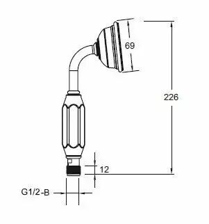 Douchette Cl&eacute;o 1889 Chrom&eacute; - JACOB DELAFON R&eacute;f. E27305-CP