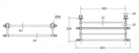 Rack &agrave; serviettes Cl&eacute;o 1889 Chrom&eacute; - JACOB DELAFON R&eacute;f. E27309-CP