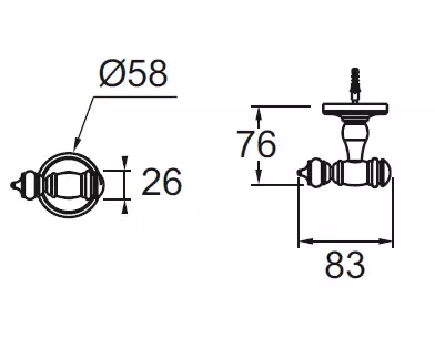 Pat&egrave;re Cl&eacute;o 1889 Chrom&eacute; - JACOB DELAFON R&eacute;f. E27311-CP