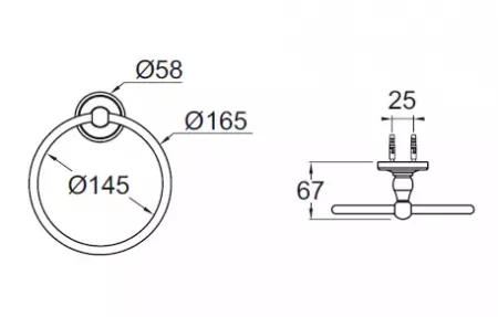 Anneau porte-serviettes Cl&eacute;o 1889 Chrom&eacute; - JACOB DELAFON R&eacute;f. E27314-CP