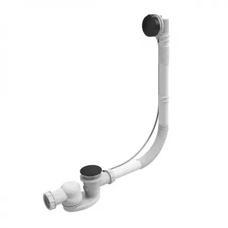 Vidage complet noir mat extra-plat pour baignoire - JACOB DELAFON R&eacute;f. E6D172-BL