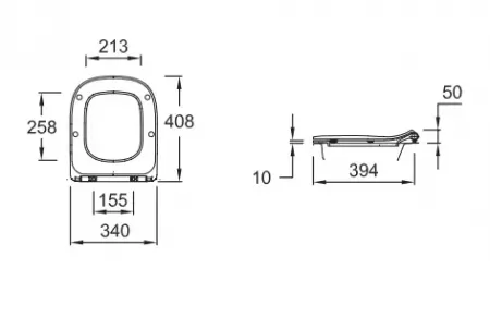 Abattant complet blanc Struktura &agrave; descente progressive - JACOB DELAFON R&eacute;f. E70025-00 (SUIVI)