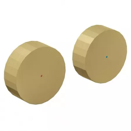 Paire de poign&eacute;es pour m&eacute;langeur lavabo Grands Boulevards Laiton bross&eacute; - Jacob Delafon R&eacute;f. E25390-2MB