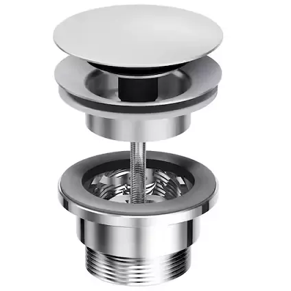 Bonde vidage click Chrom� bross� - Jacob Delafon R�f. E30536-G