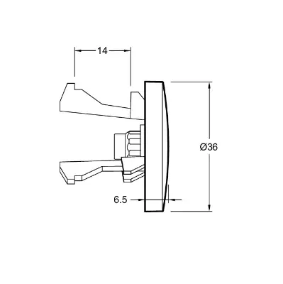 Cache trop-plein chrom&eacute; rond - Jacob Delafon R&eacute;f. E4061-CP