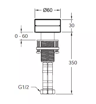 Poign&eacute;e Caresse pour mitigeur Grands Boulevards Noir mat - Jacob Delafon R&eacute;f. E77963-8A-BL