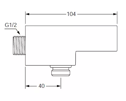 Coude de raccordement mural Laiton bross&eacute; - JACOB DELAFON R&eacute;f. E26310-2MB