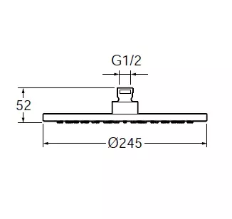 Douche de t&ecirc;te ronde 250mm Chrom&eacute; - JACOB DELAFON R&eacute;f. E35034-CP
