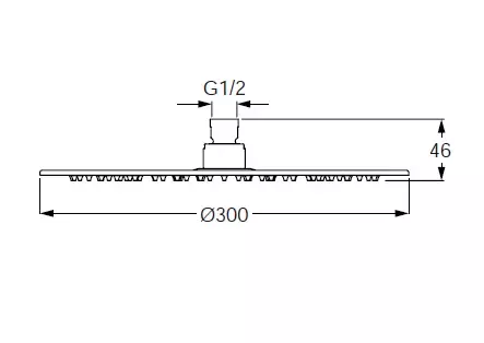 Douche de t&ecirc;te M&eacute;tro &Oslash;300mm Laiton bross&eacute; - JACOB DELAFON R&eacute;f. E35072-2MB