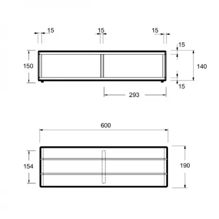Marchepieds universel en bois massif 60cm - JACOB DELAFON R&eacute;f. E6D215-F21