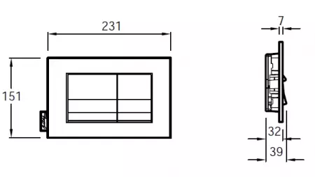 Plaque de commande Blanc brillant - JACOB DELAFON R&eacute;f. E20858-00