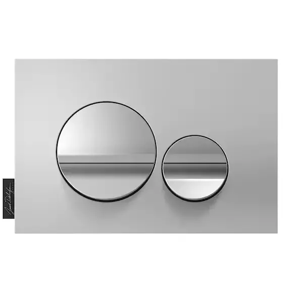 Plaque commande double touche Chrom� brillant / Chrom� mat - JACOB DELAFON R�f. E20859-CP-MTC