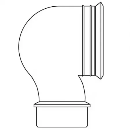 Manchon coud&eacute; raccordement pour sortie verticale 100 mm - JACOB DELAFON R&eacute;f. E6276-NF