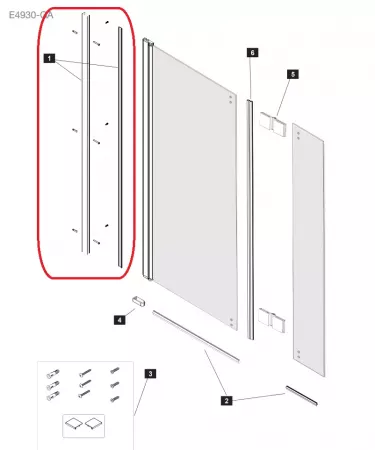 Profil mural pare-bain Neo E4930 - JACOB DELAFON R&eacute;f. E9A1354-GA
