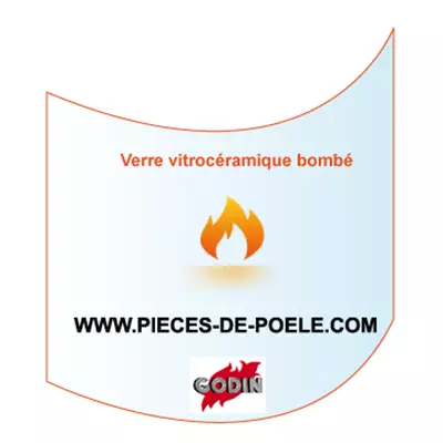 Verre vitroc�ramique bomb� 333x448mm - GODIN 00001307760