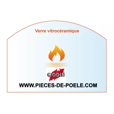 Verre vitroc�ramique arrondi 444x545/470 x4mm = GODIN R�f. 00001307850