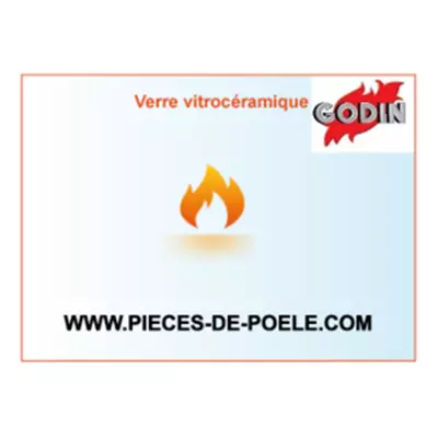 Verre vitroc�ramique 273x460x4mm = GODIN R�f. 00001308433
