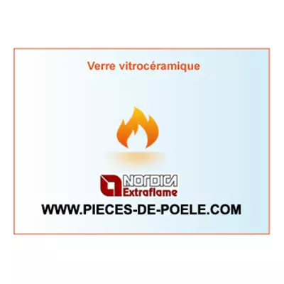 Verre vitroc�ramique 265x299x4mm = EXTRAFLAME R�f. 002276405