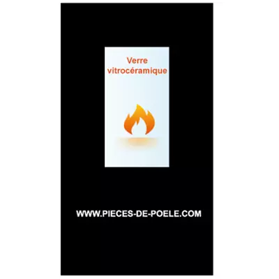 Verre vitroc�ramique 631X349,6mm - EXTRAFLAME R�f. 002276427