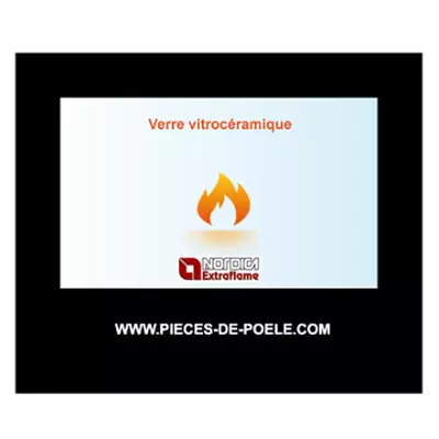 Verre vitroc�ramique s�rigraphi� - EXTRAFLAME R�f. 002276458