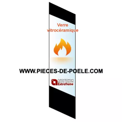 Vitre sérigraphiée - EXTRAFLAME Réf. 002276481
