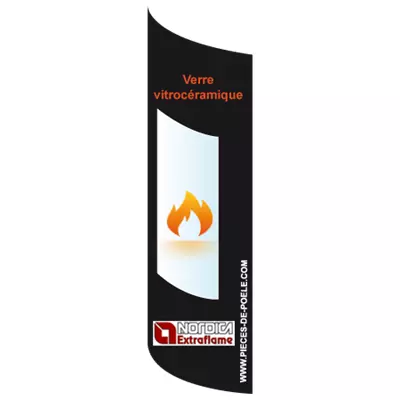 Verre vitroc�ramique s�rigraphi� - EXTRAFLAME R�f. 002276498