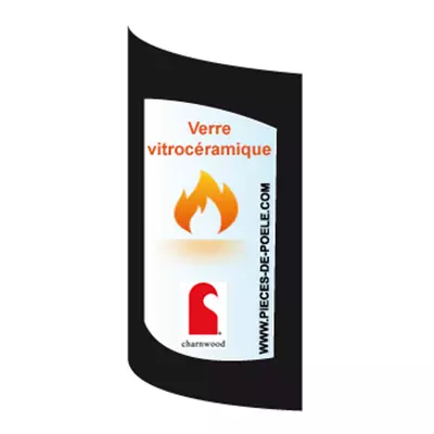 Verre vitroc�ramique lat�ral bomb� s�rigraphi� - CHARNWOOD R�f. 006/KS019