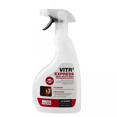 VITR'EXPRESS sp�cial vitres po�les, foyers et inserts - Flacon pulv�risateur 750ml - DIXNEUF R�f. 042DN075