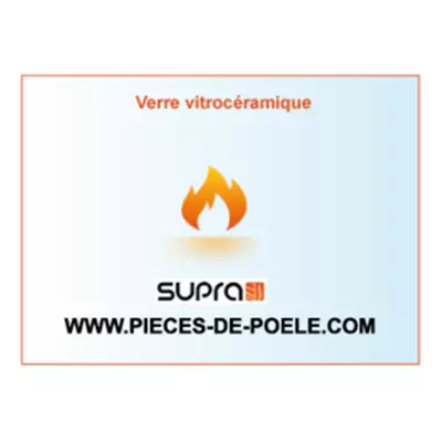 Verre vitroc�ramique 454x279x4mm = SUPRA R�f. 05000