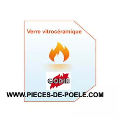Verre vitroc�ramique hexagonal 235/170x345 x4mm 3119 ART DECO = GODIN R�f. 00001304849