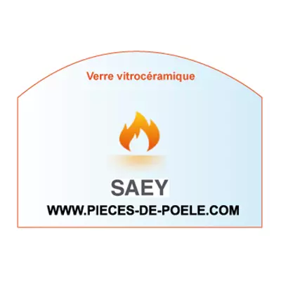 Verre vitroc�ramique arrondi 480x275x4mm = SAEY R�f. 100504170