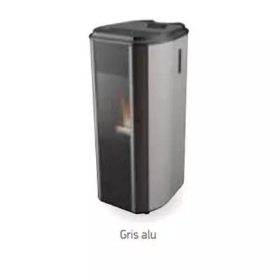 Vue �clat�e - Po�le � granul�s MAEL PLUS OPTIMA CONTROL GRIS ALU Ref. 112158