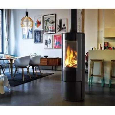Vue �clat�e - Po�le � bois LAURE NOIR Ref. 112167