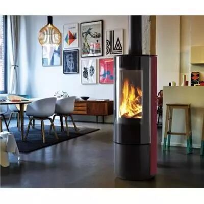 Vue �clat�e - Po�le � bois LAURE ROUGE Ref. 112168