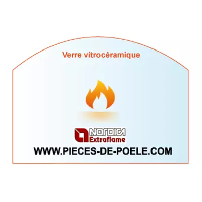 Verre vitroc�ramique arrondi 317x476x4mm = LA NORDICA R�f. 1129109