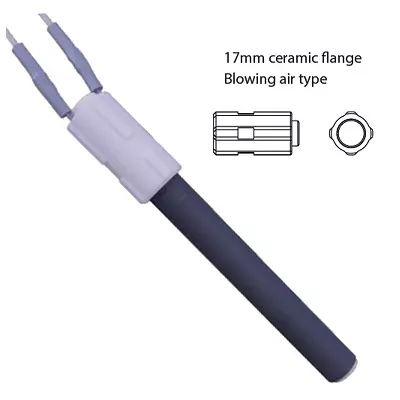 Bougie c�ramique allumage granul�s adaptable diam�tre 11.5 mm / 78mm sous bride / puissance 260 watts