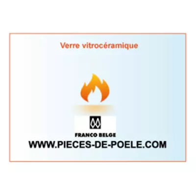 Verre vitroc�ramique 500x190x3mm = FRANCO BELGE R�f. 188718