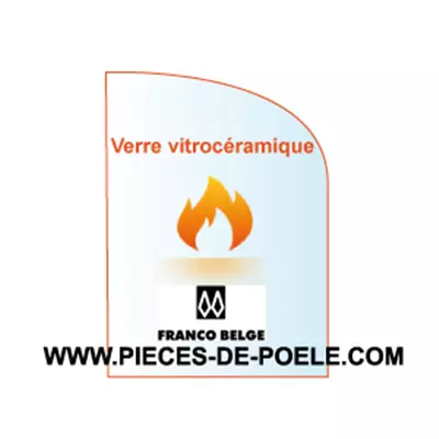 Verre vitroc�ramique arrondi 250x317mm = FRANCO BELGE 188851