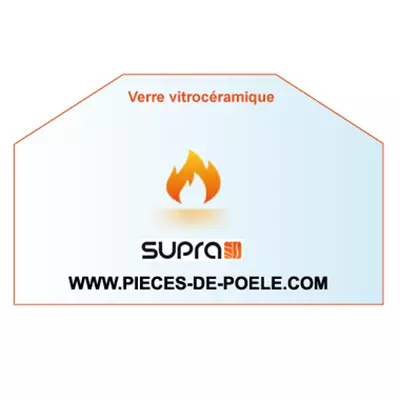 Verre vitroc�ramique hexagonal 400x203/171 x3mm = SUPRA 24290