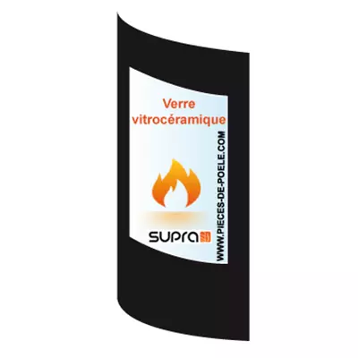 Verre vitroc�ramique bomb� s�rigraphi� 715x428mm - SUPRA R�f. 31552