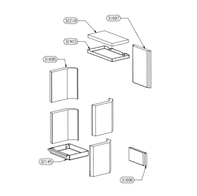 Parement int�rieur fond sup�rieur - SUPRA R�f. 31697 (R�f�rence �puis�e)