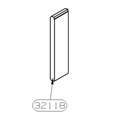 Brique de foyer verticale � l'unit� - SUPRA R�f. 32118
