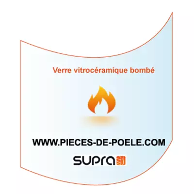 Verre vitroc�ramique bomb� 325x425mm - SUPRA 34030