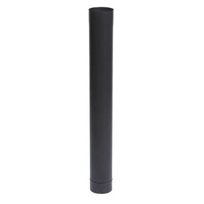 Tuyau �180 M/F 100cm (94cm utile) �maill� noir mat - TEN R�f. 344017