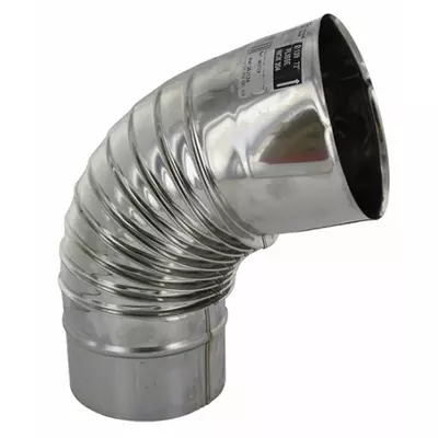 Coude pliss� HE 72� Ten Inox 304 Pro �125mm - TEN R�f. 363125