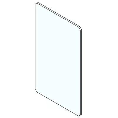 Verre vitroc�ramique avec arrondis 265x156x4mm - MCZ (Cadel-FreePoint-Red) R�f. 4D17013012