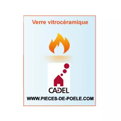 Verre vitroc�ramique 215x155x4mm = MCZ (Cadel-FreePoint-Red) R�f. 4D17013017