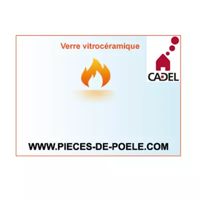 Verre vitroc�ramique 274,5x136x4mm = MCZ (Cadel-FreePoint-Red) R�f. 4D17013019