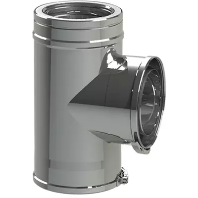 T� isol� 90� inox �100/150mm double paroi DUOTEN - TEN R�f. 508108